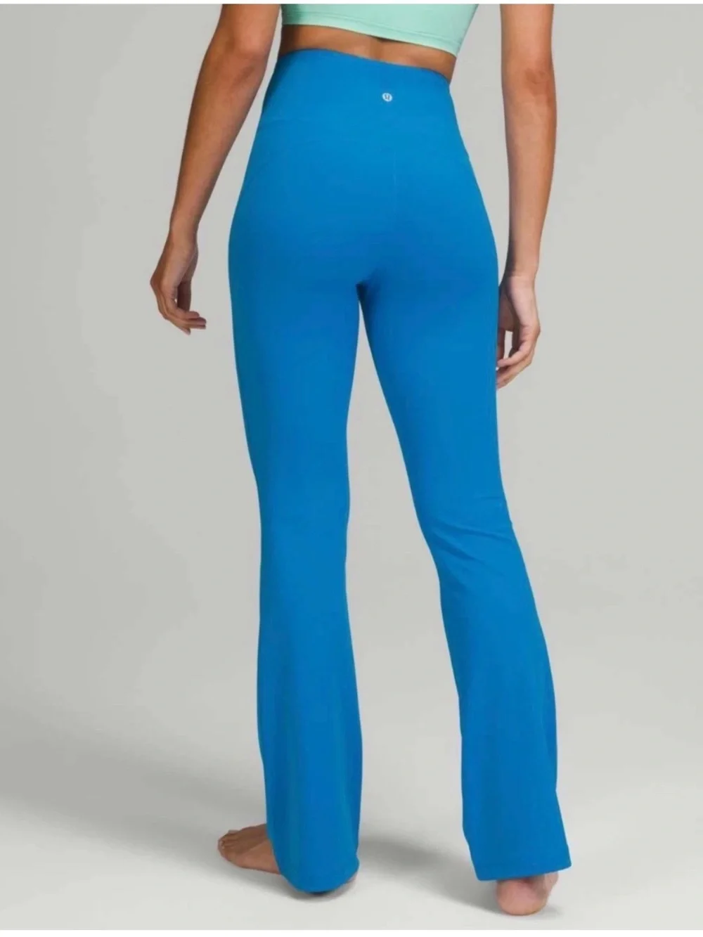 NWT Lululemon Groove SHR Nulu Flare Pant Nulu Blue Super High Rise 32.5” Inseam